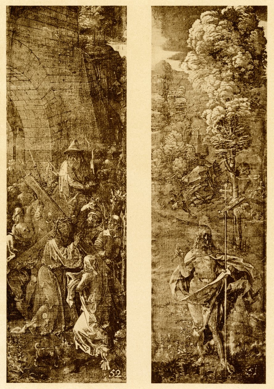 Kreuztragung und Christus mit dem Siegesbanner von Albrecht Dürer