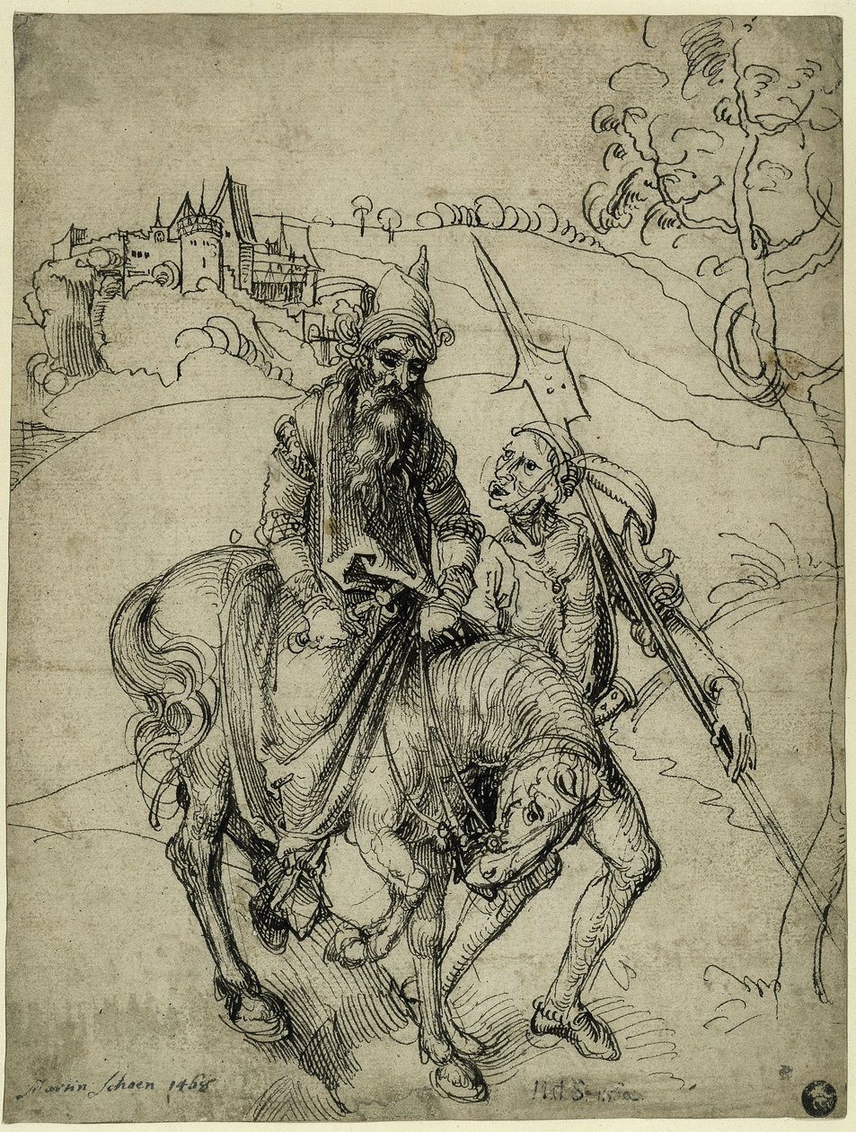 Blinder Reiter (Belisar?) von Albrecht Dürer