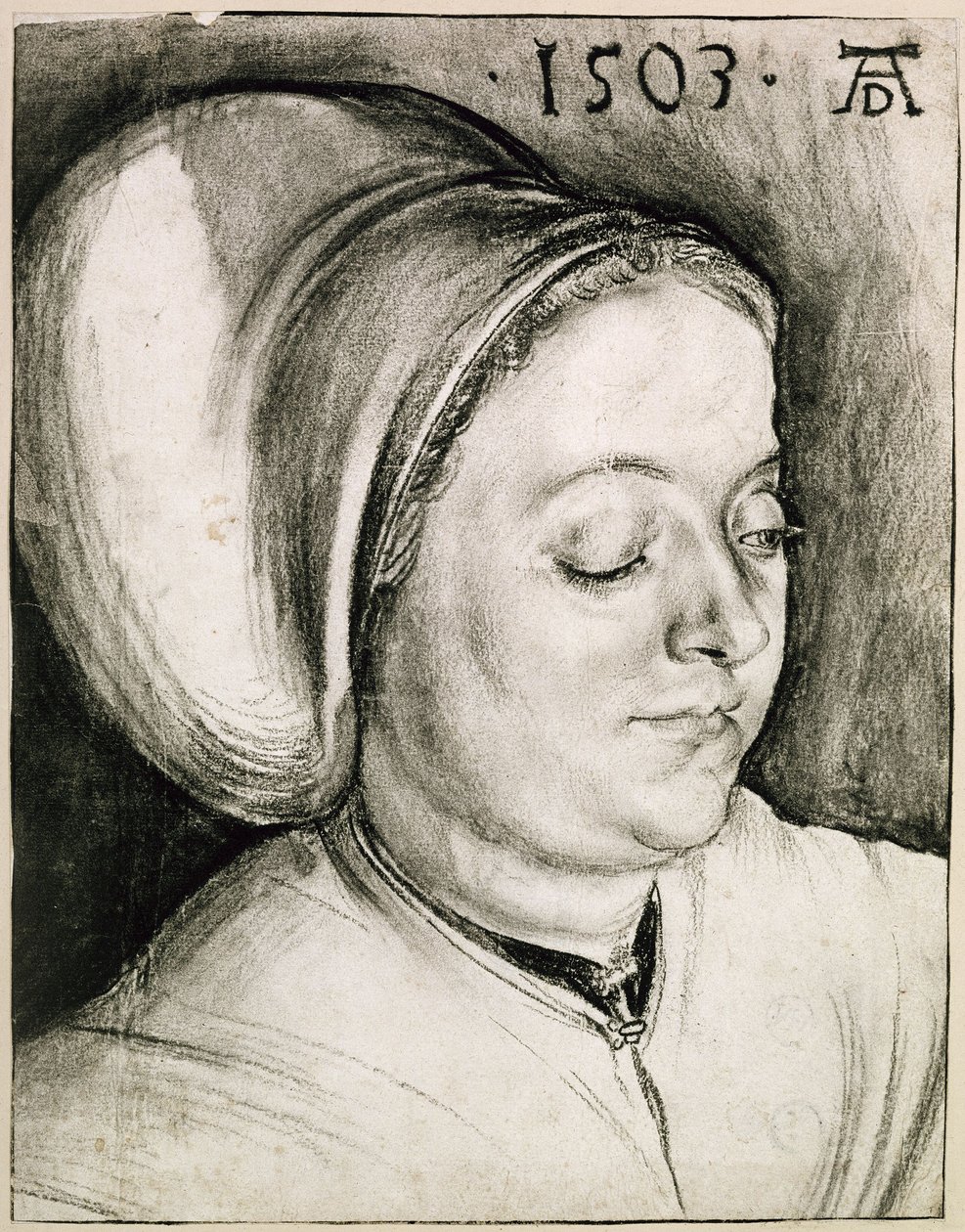 Brustbild einer Frau mit Wulsthaube von Albrecht Dürer