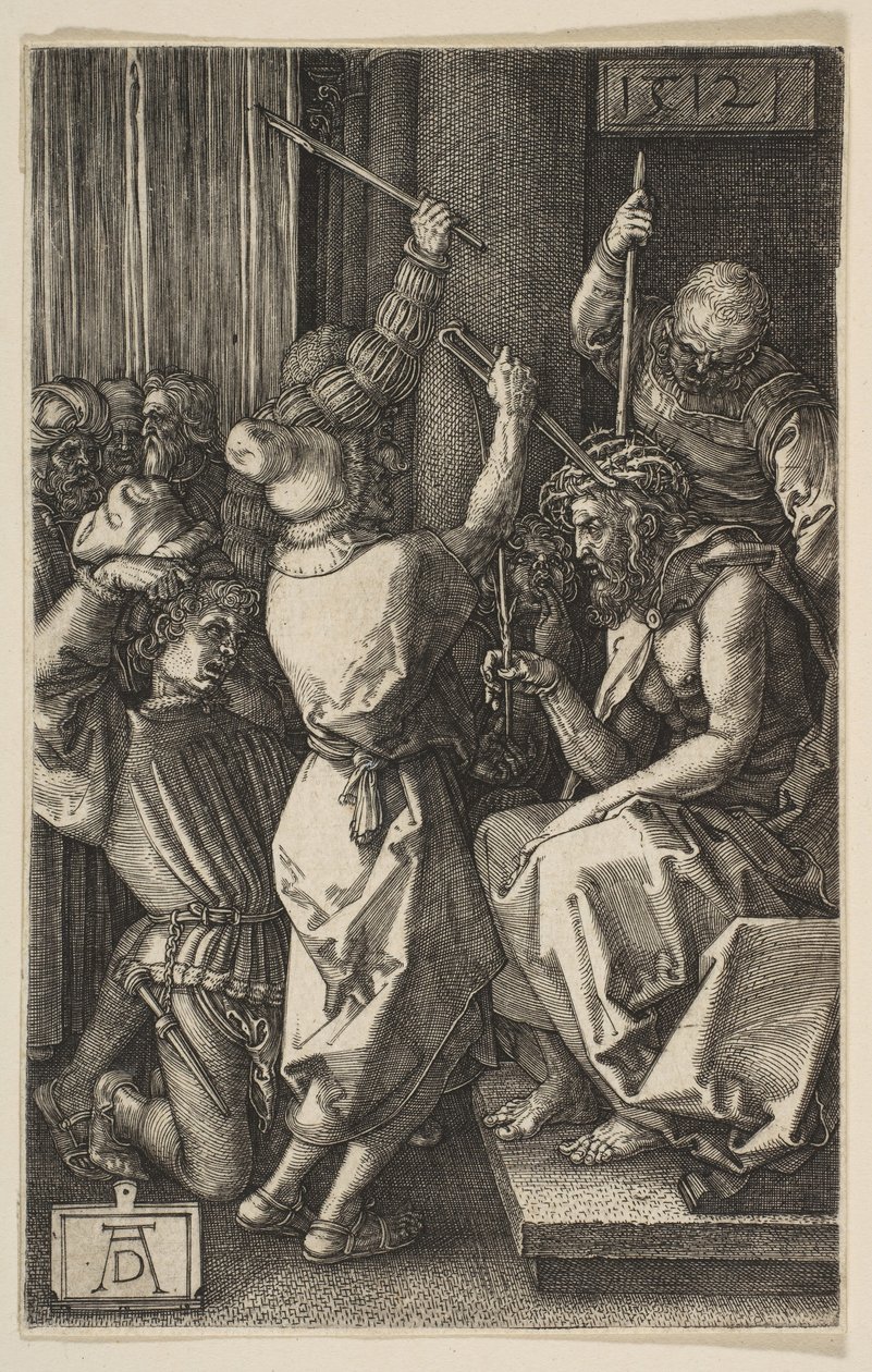 Christus mit Dornen gekrönt, aus der Gravierten Passion von Albrecht Dürer