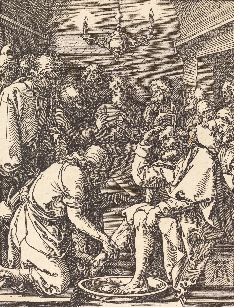 Christus wäscht die Füße der Jünger, wahrscheinlich um 1509-1510 von Albrecht Dürer
