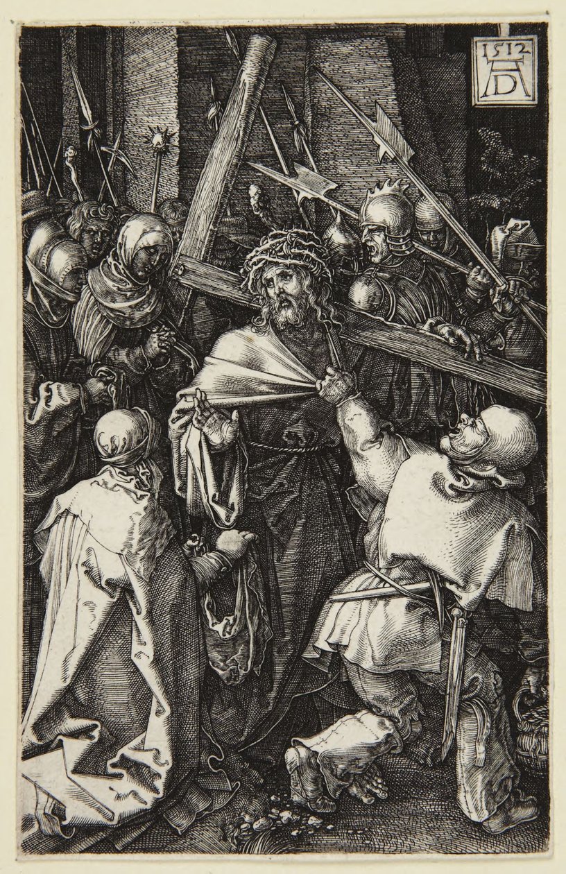 Christus trägt das Kreuz (Serie der gravierten Passion) von Albrecht Dürer