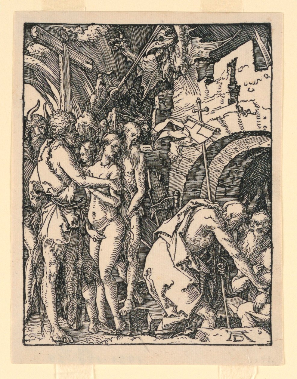Christus in der Vorhölle (Höllenfahrt), aus der Serie Die kleine Passion von Albrecht Dürer