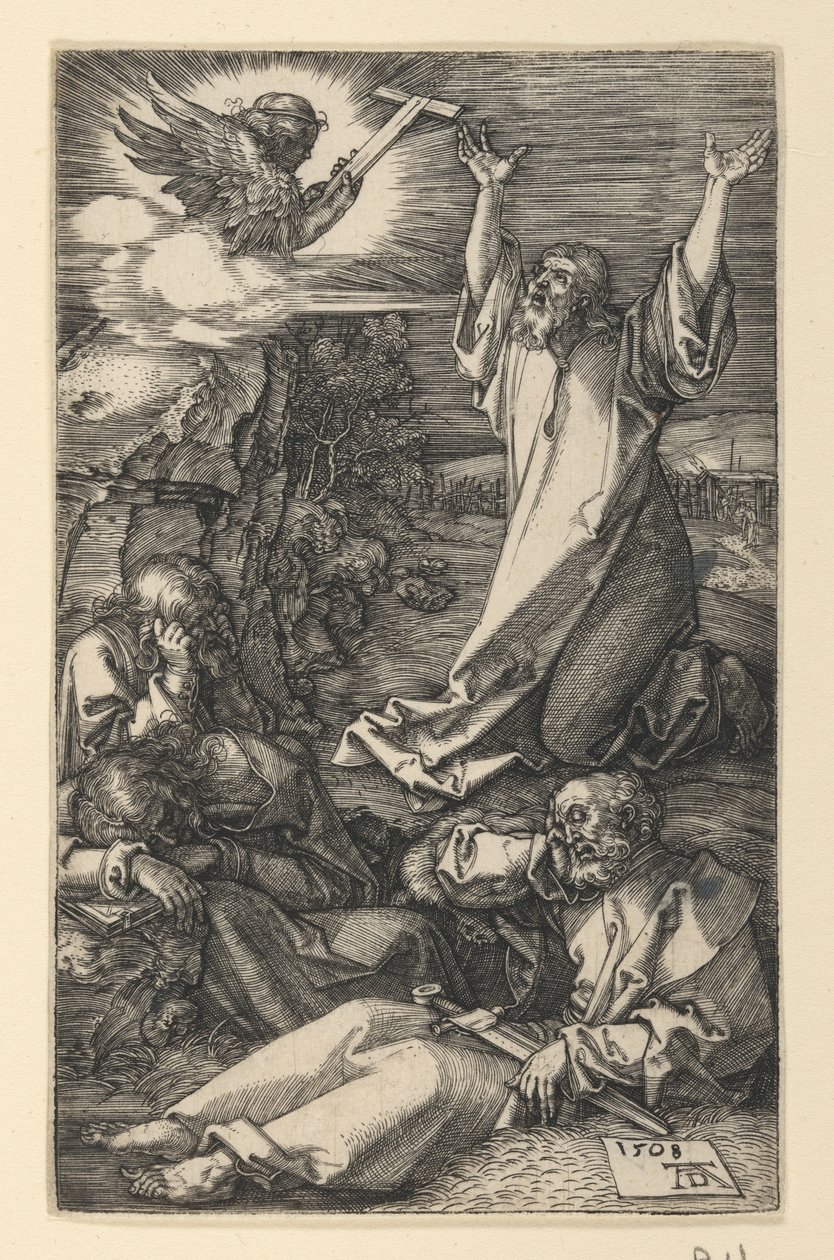 Christus am Ölberg, aus Die gravierte Passion von Albrecht Dürer