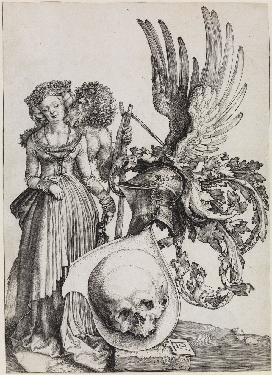 Das Wappen mit dem Totenkopf von Albrecht Dürer
