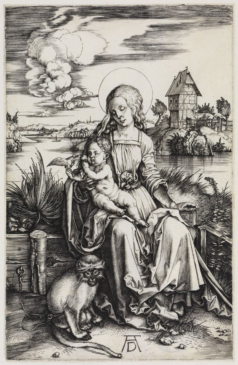 Die Madonna mit der Meerkatze von Albrecht Dürer