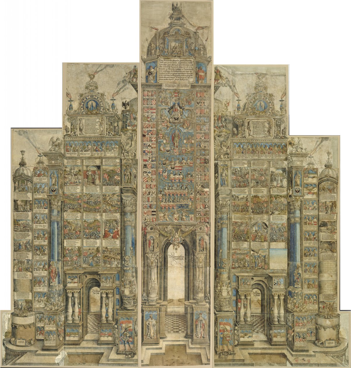 Ehrenpforte für Kaiser Maximilian I. Gesamtansicht von Albrecht Dürer