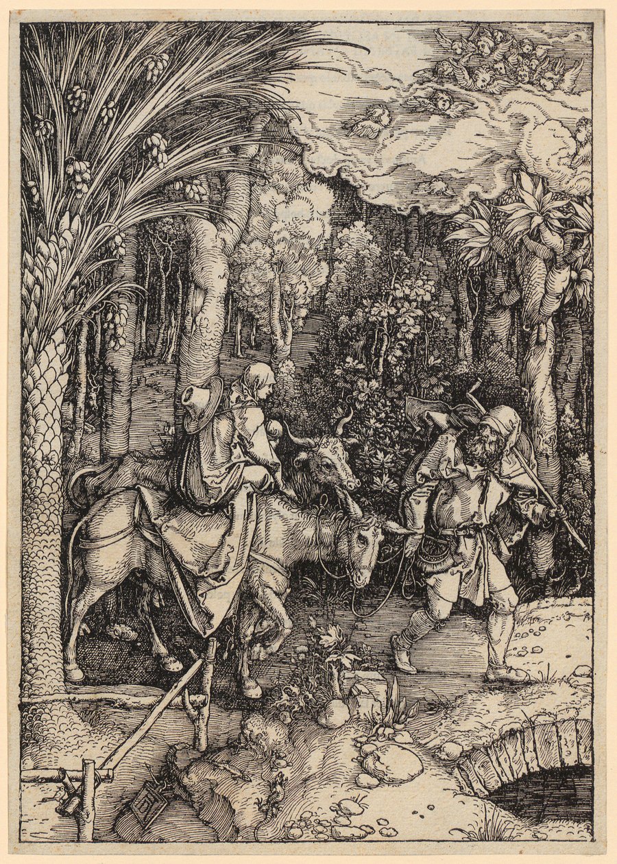 Flucht nach Ägypten, Blatt 14 der Folge "Das Marienleben" von Albrecht Dürer