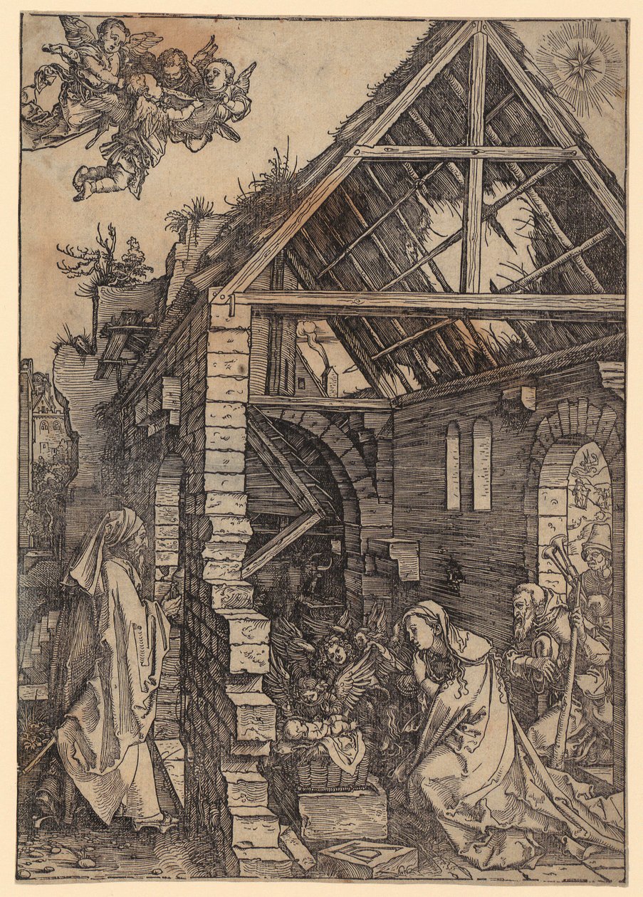 Geburt Christi, Blatt 10 der Folge "Das Marienleben" von Albrecht Dürer