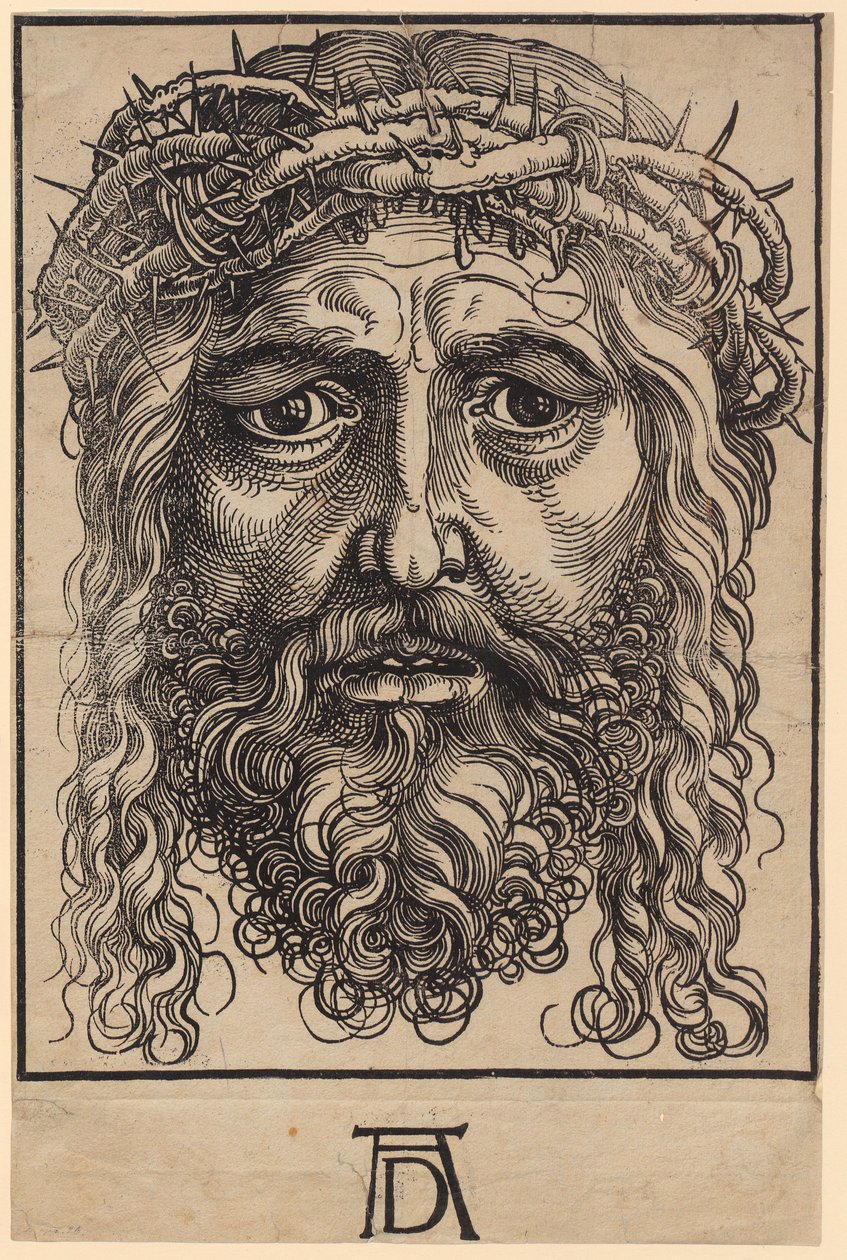Großer Christuskopf mit Dornenkrone von Albrecht Dürer