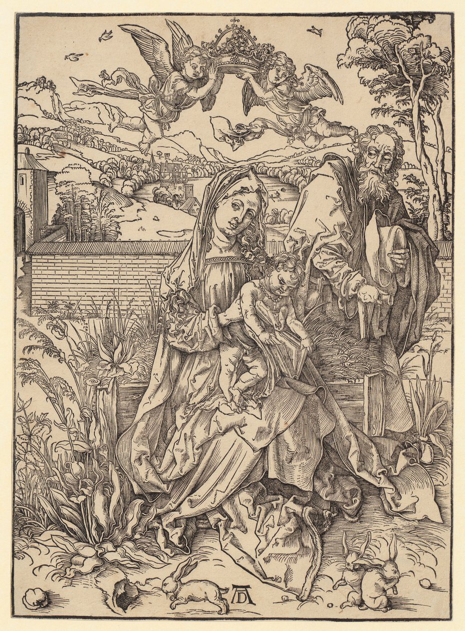 Heilige Familie mit den drei Hasen von Albrecht Dürer