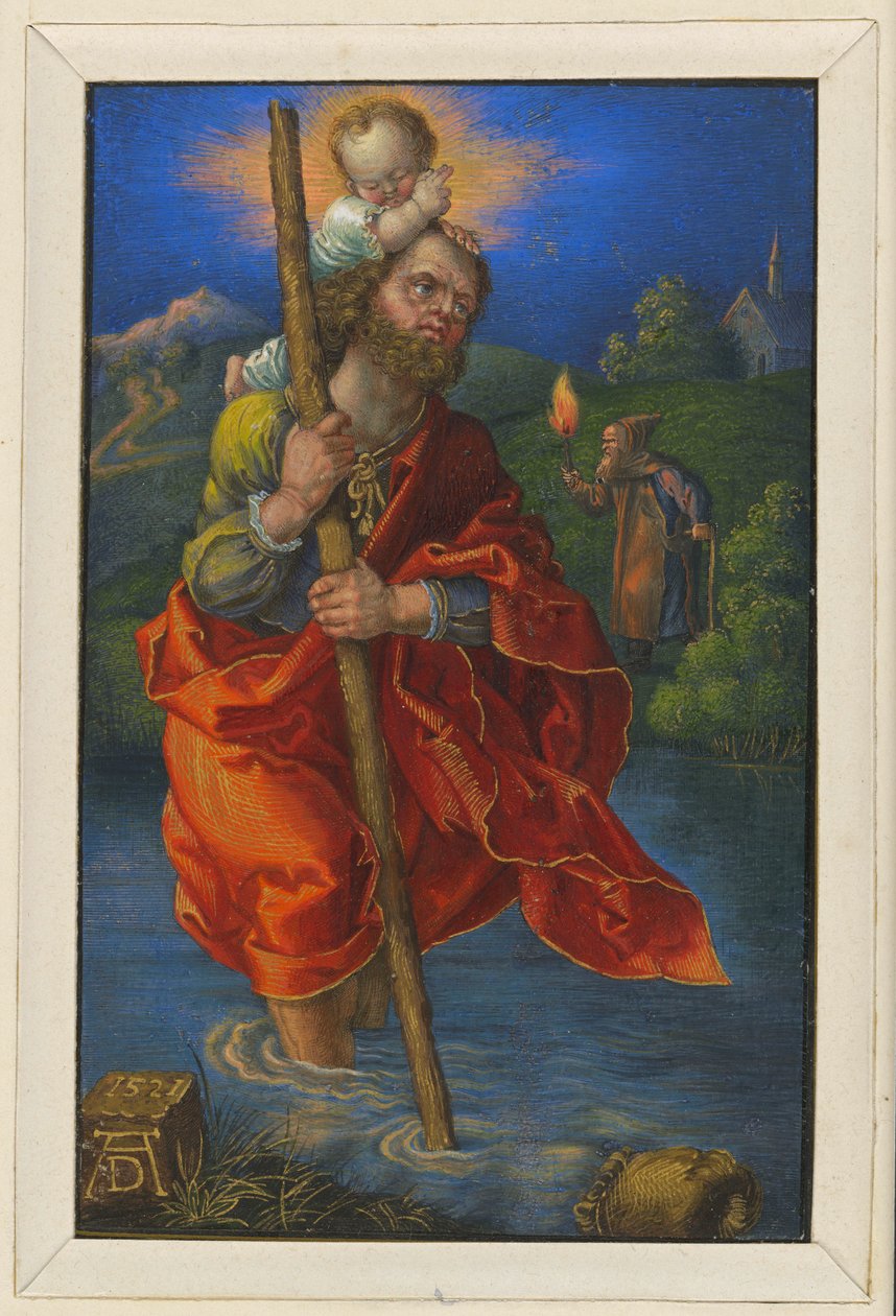 Heiliger Christophorus nach rechts gewandt von Albrecht Dürer