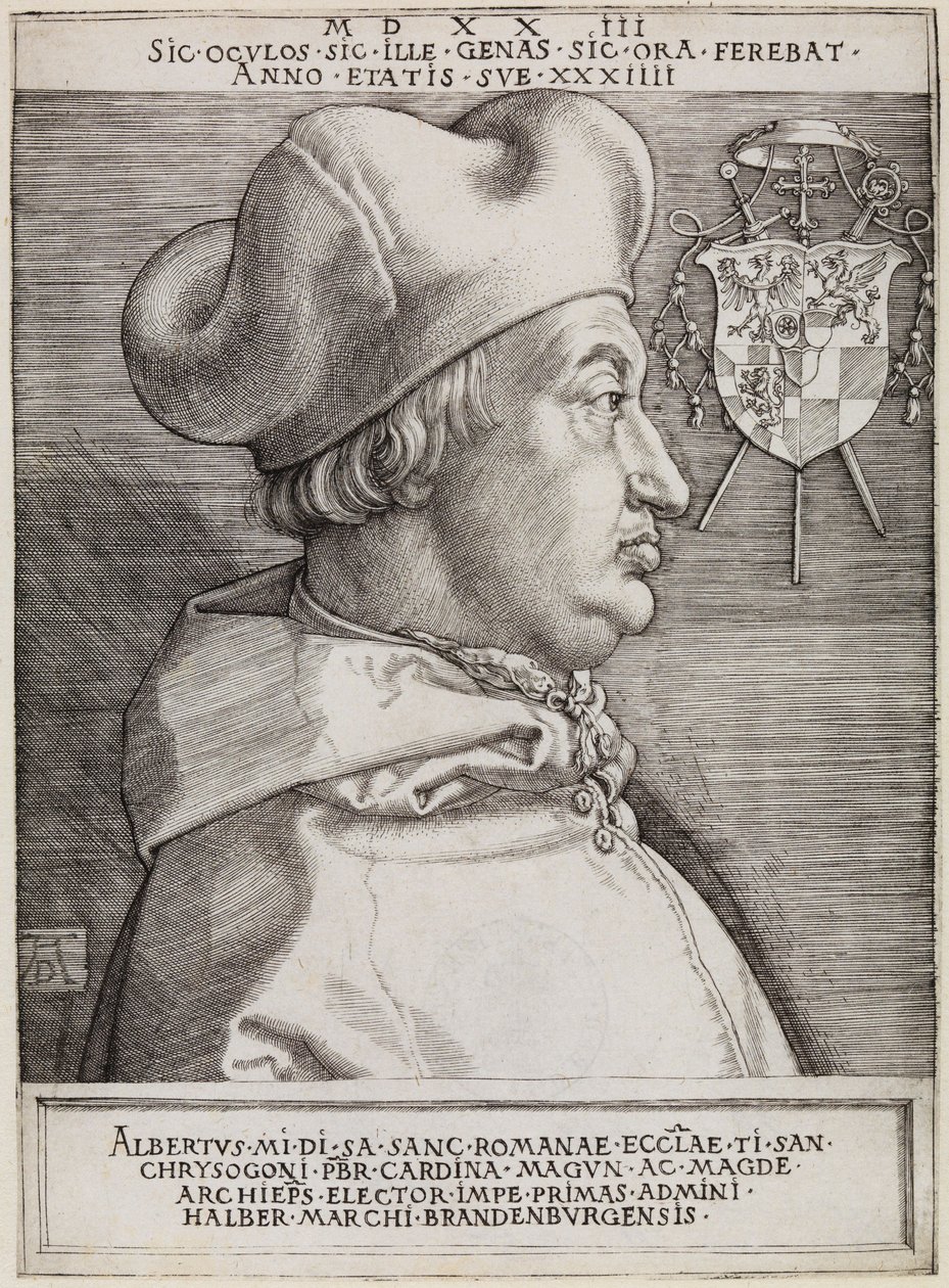 Kardinal Albrecht von Brandenburg (Der große Kardinal) von Albrecht Dürer