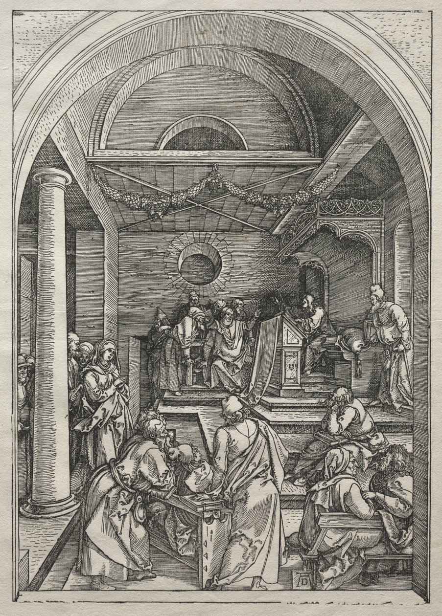 Leben der Jungfrau: Christus unter den Schriftgelehrten von Albrecht Dürer