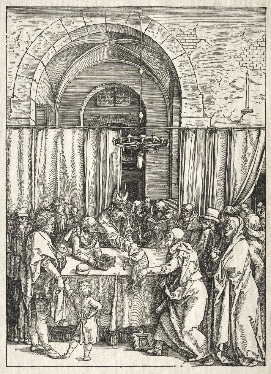 Leben der Jungfrau: Ablehnung von Joachims Opfer von Albrecht Dürer