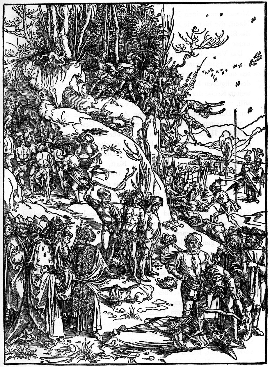 Martyrium der zehntausend Christen auf dem Berg Ararat, 1495-1497, 1936 von Albrecht Dürer