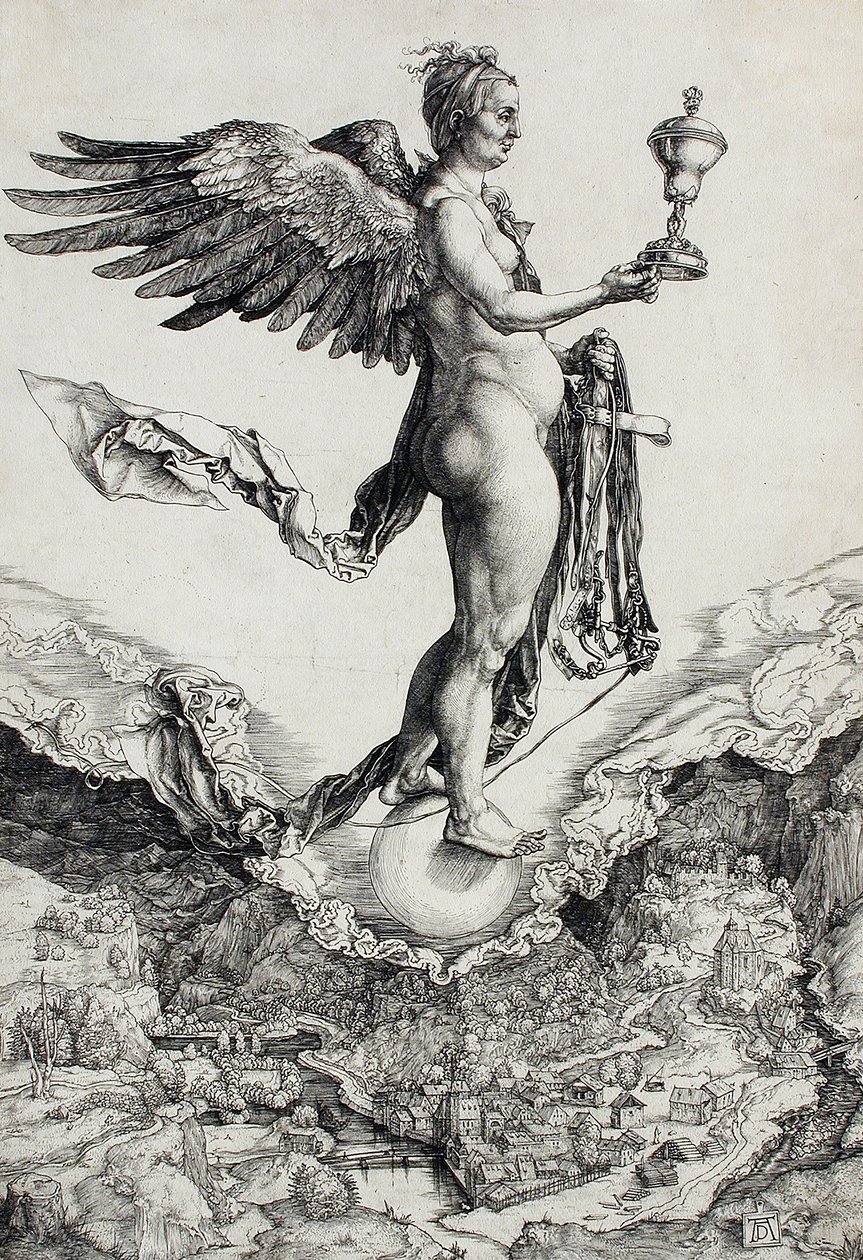 Nemesis (Das große Glück) von Albrecht Dürer