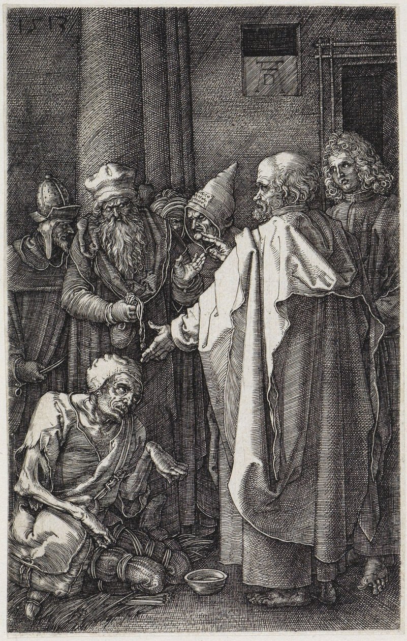 Petrus und Johannes heilen den Lahmen von Albrecht Dürer