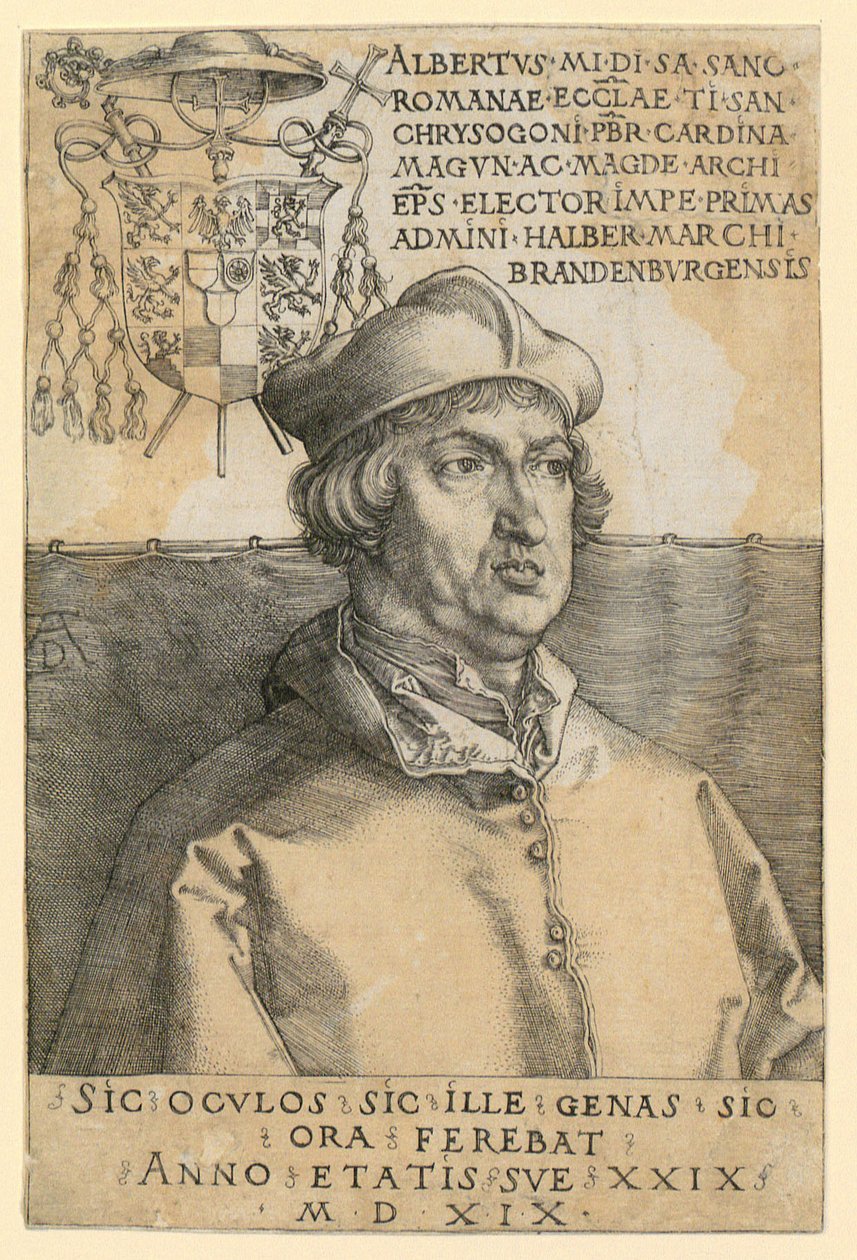 Porträt von Kardinal Albrecht von Brandenburg von Albrecht Dürer