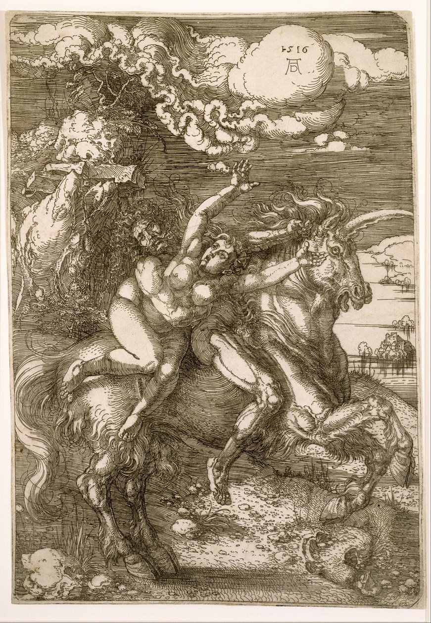 Raub der Prosperpina (Entführung auf einem Einhorn) von Albrecht Dürer
