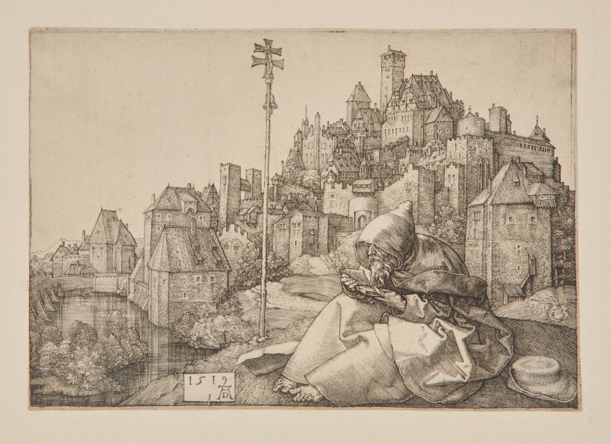 Der heilige Antonius beim Lesen von Albrecht Dürer
