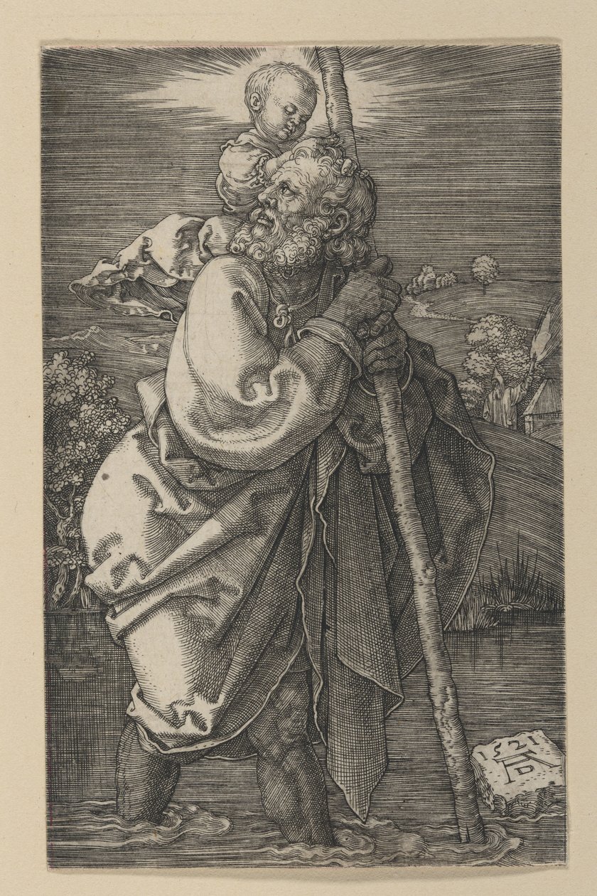 Der heilige Christophorus nach links gewandt von Albrecht Dürer
