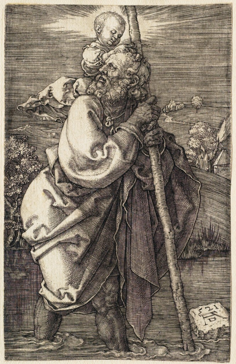 Heiliger Christophorus nach links blickend von Albrecht Dürer