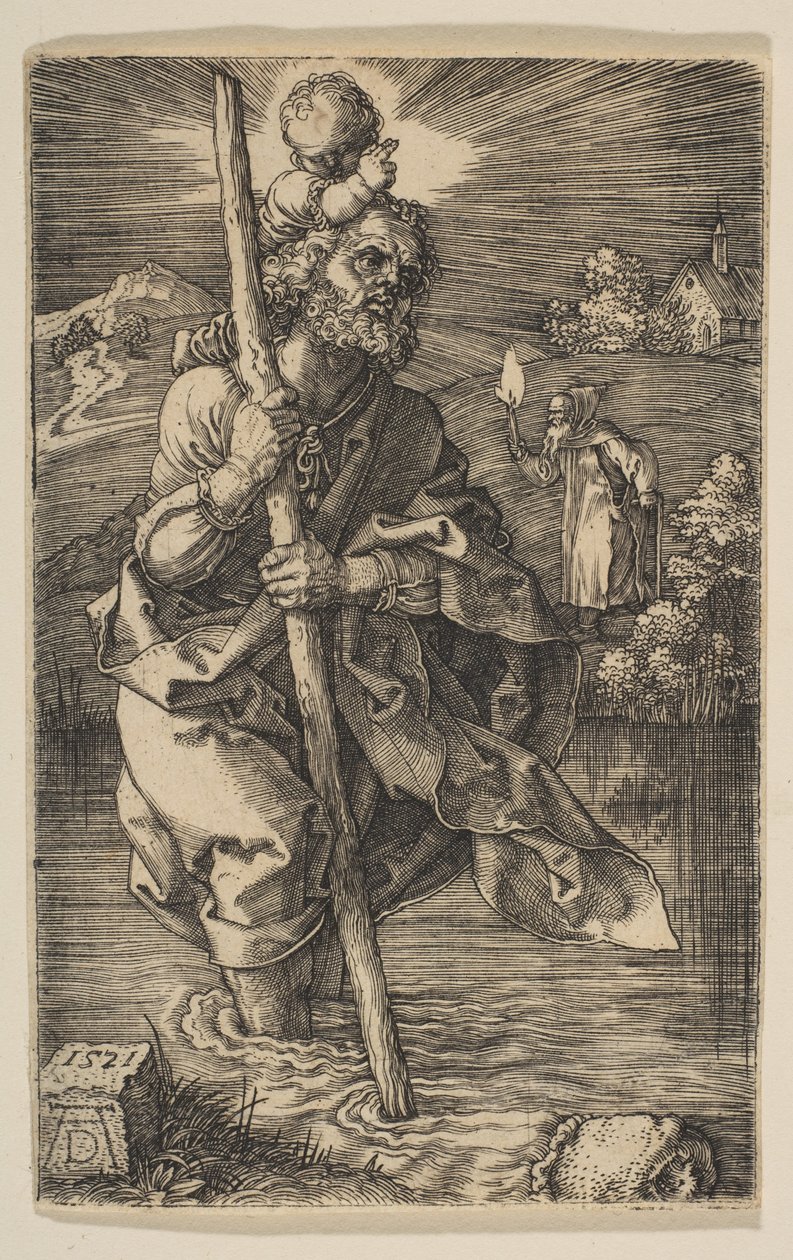 Heiliger Christophorus nach rechts blickend von Albrecht Dürer