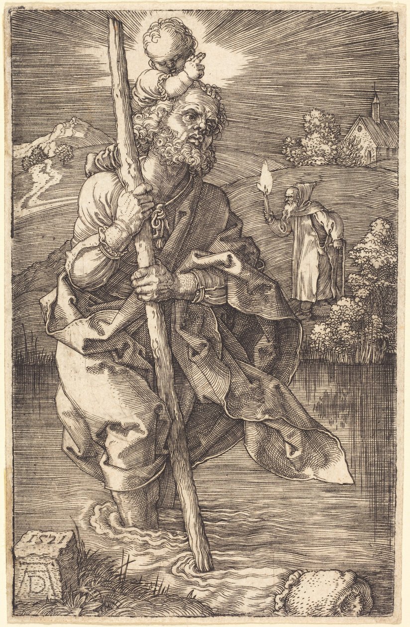 Heiliger Christophorus nach rechts gewandt von Albrecht Dürer