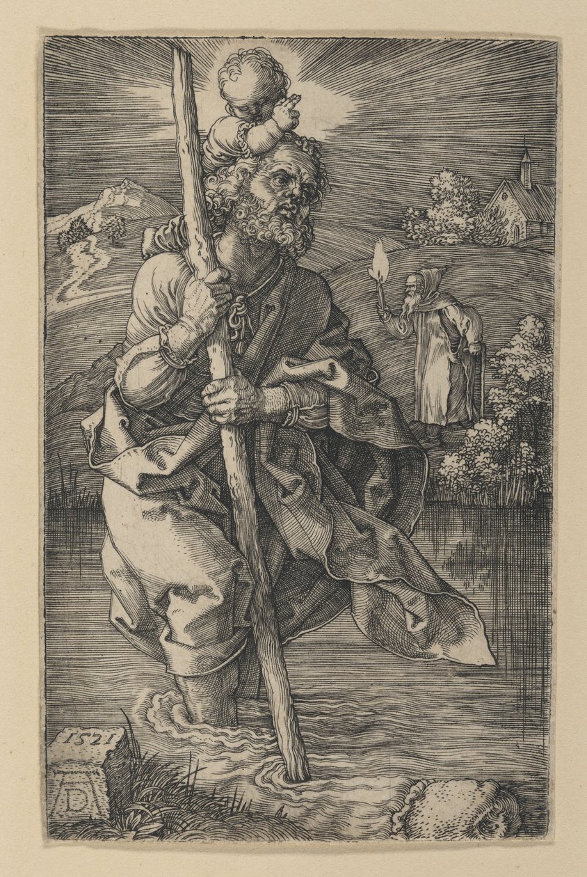 Heiliger Christophorus nach rechts blickend von Albrecht Dürer