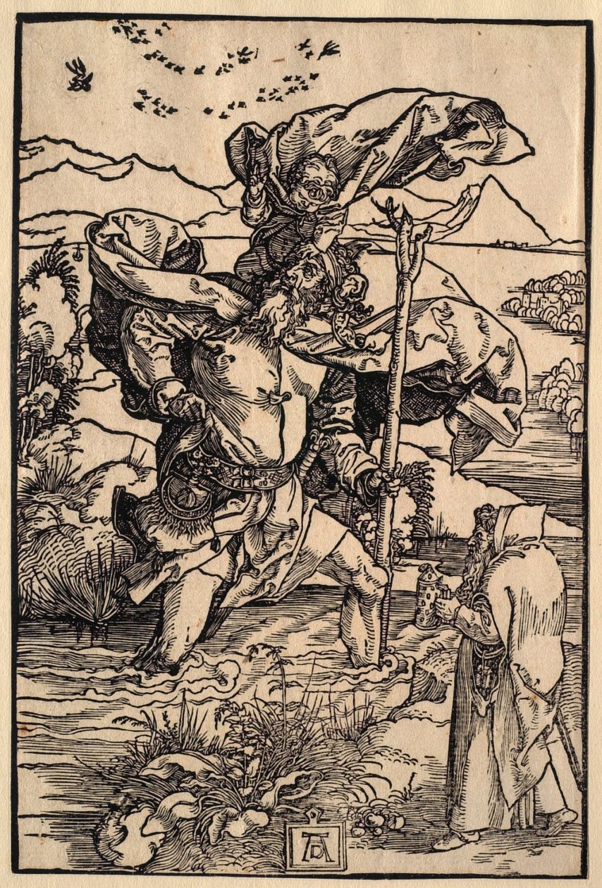 Heiliger Christophorus mit Vogelflug von Albrecht Dürer