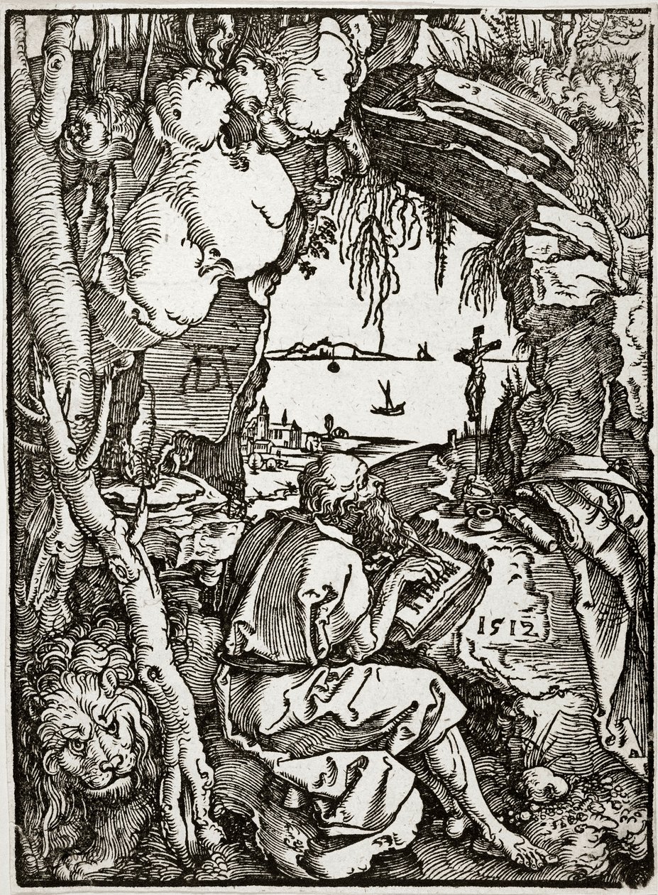 Sankt Jérôme in einer Höhle (Bartsch 113) von Albrecht Dürer