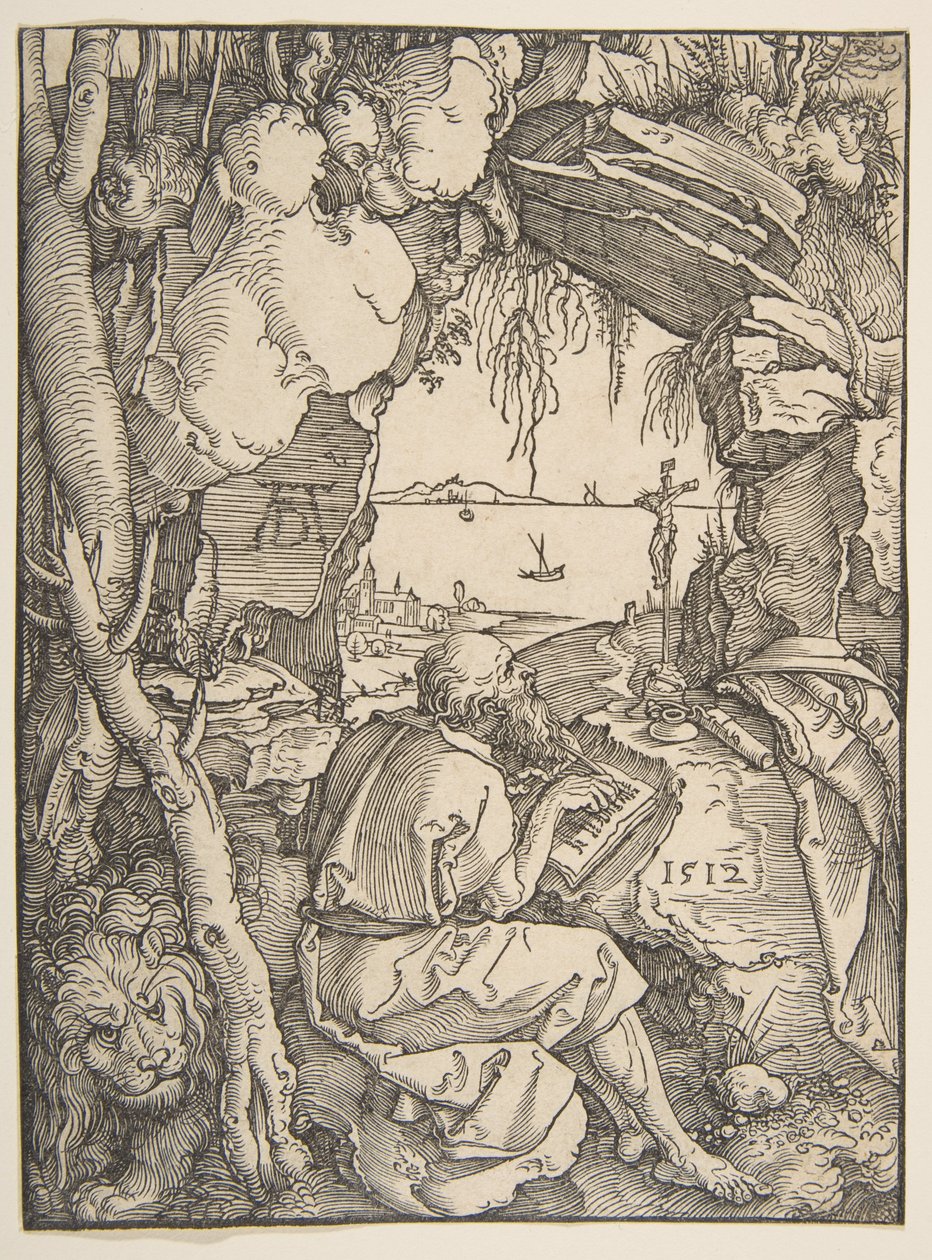 Heiliger Hieronymus in einer Höhle von Albrecht Dürer
