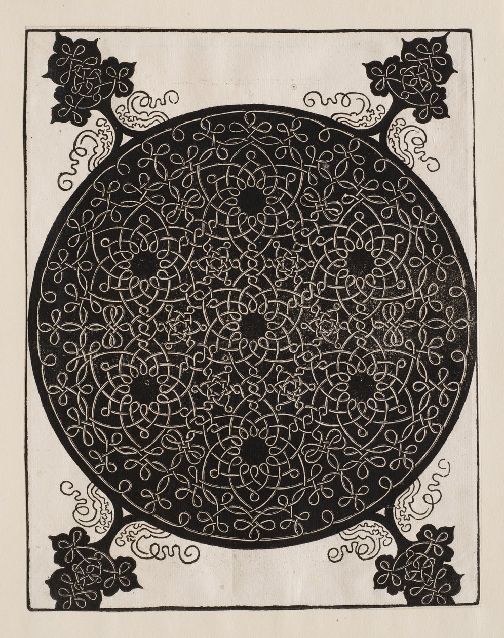 Sechster Knoten, 7 kleine Knotensysteme mit schwarzen Zentren von Albrecht Dürer