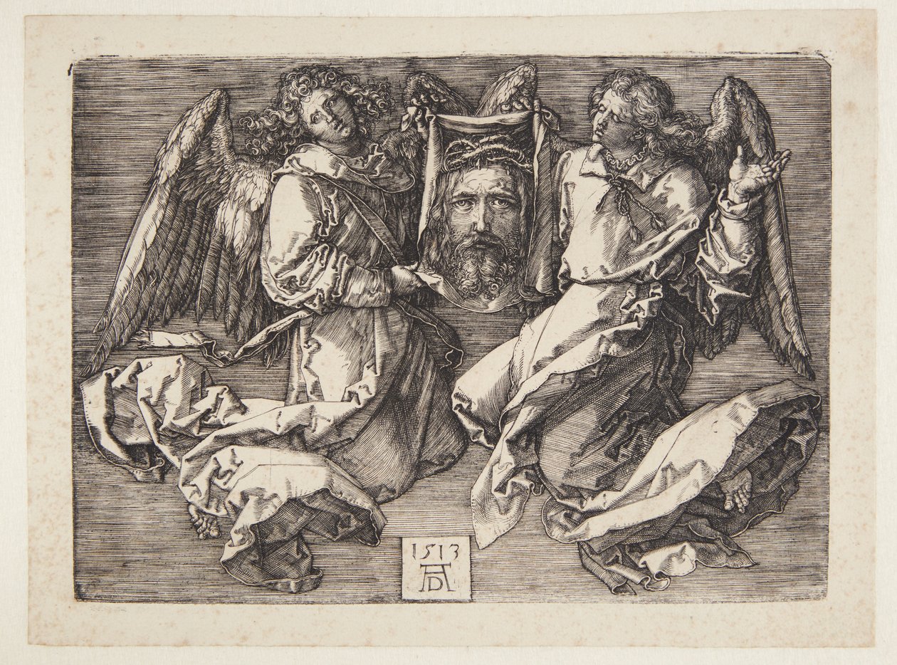 Schweißtuch von zwei Engeln gezeigt von Albrecht Dürer