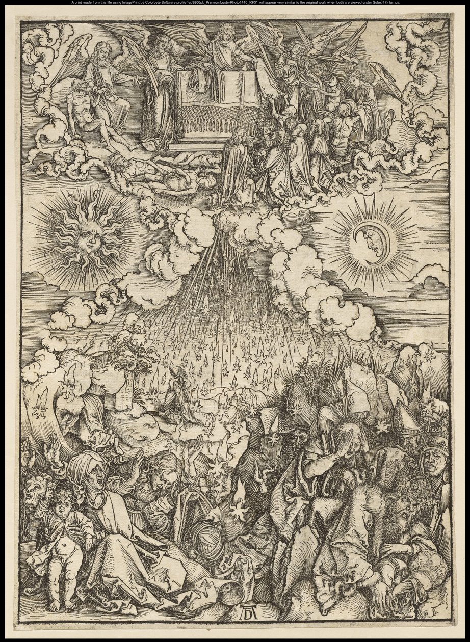 Die Apokalypse: Die Öffnung des fünften und sechsten Siegels, 1497-98 von Albrecht Dürer