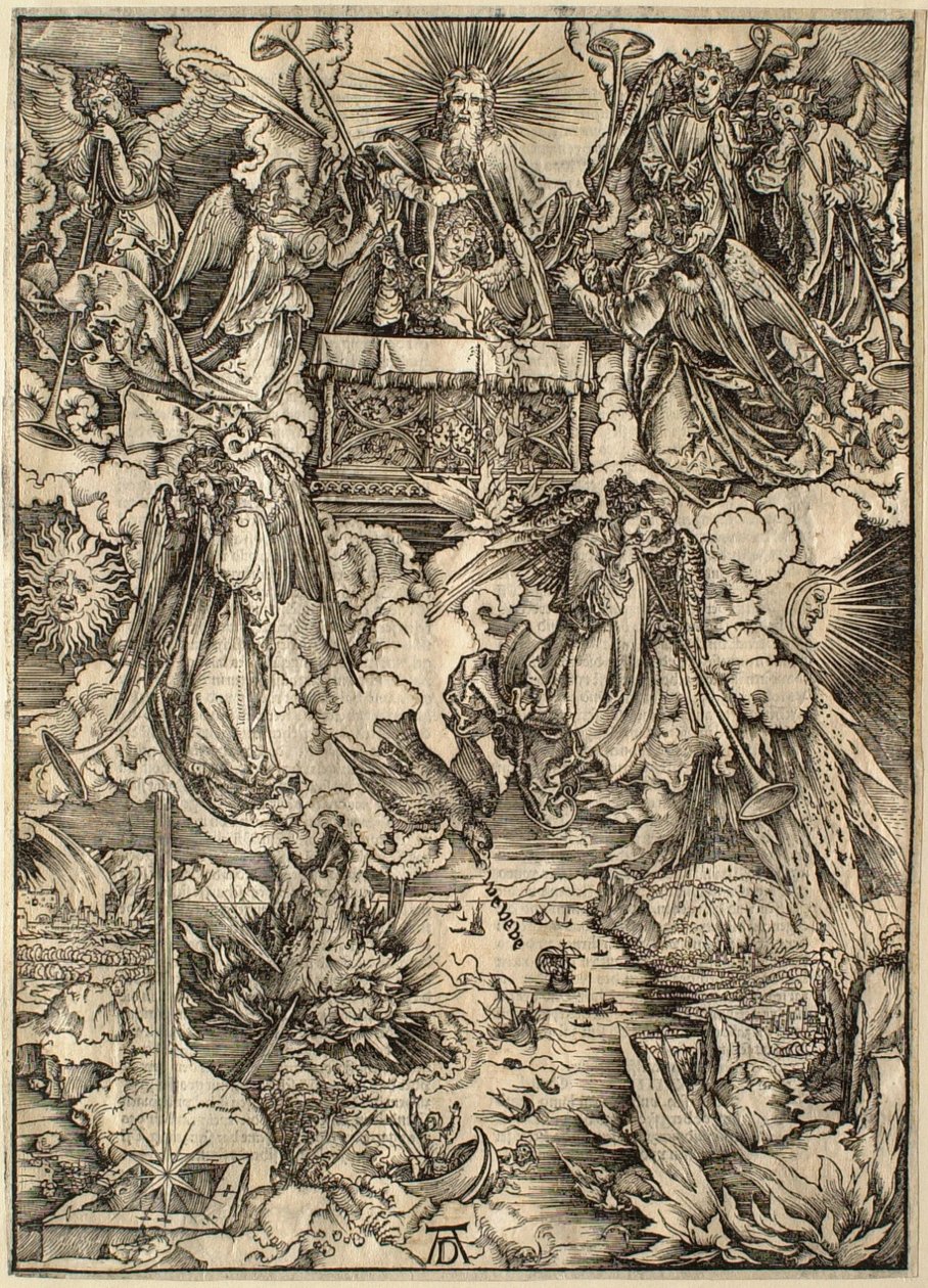 Die Apokalypse: Die sieben Engel mit den Posaunen von Albrecht Dürer