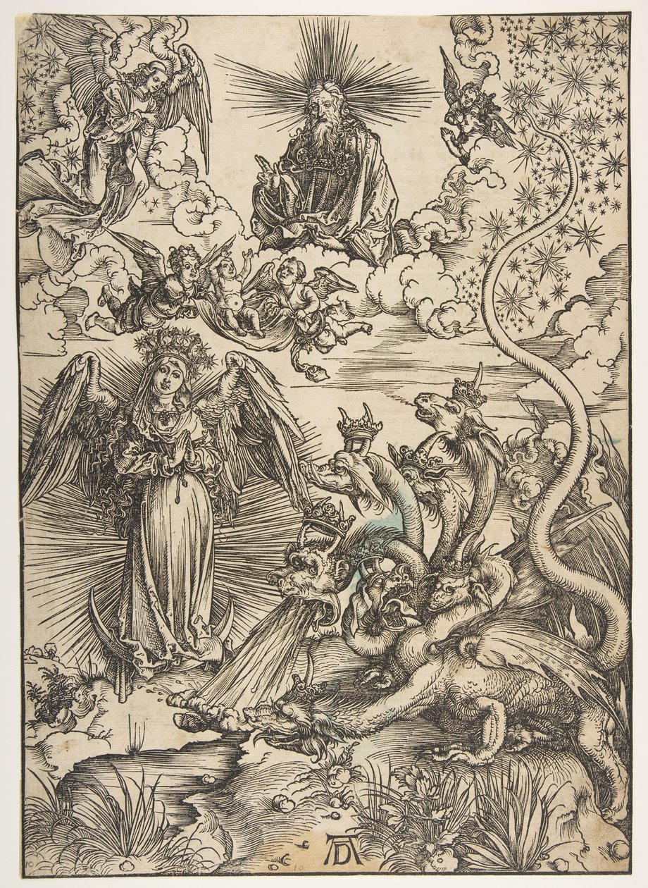 Die apokalyptische Frau, aus Die Apokalypse, lateinische Ausgabe von Albrecht Dürer