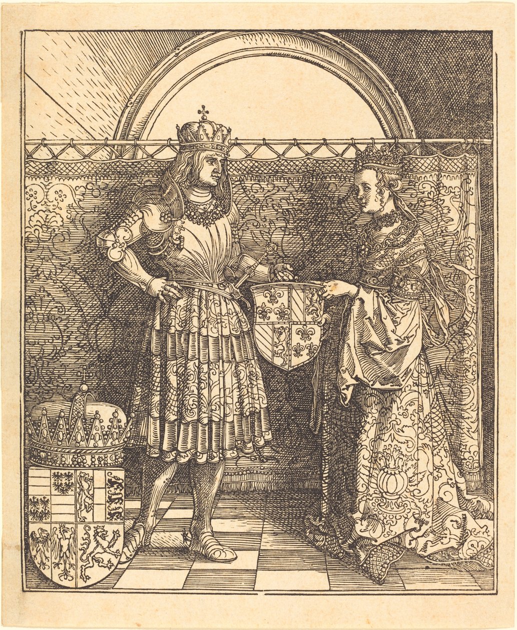 Die Verlobung von Maximilian mit Maria von Burgund von Albrecht Dürer
