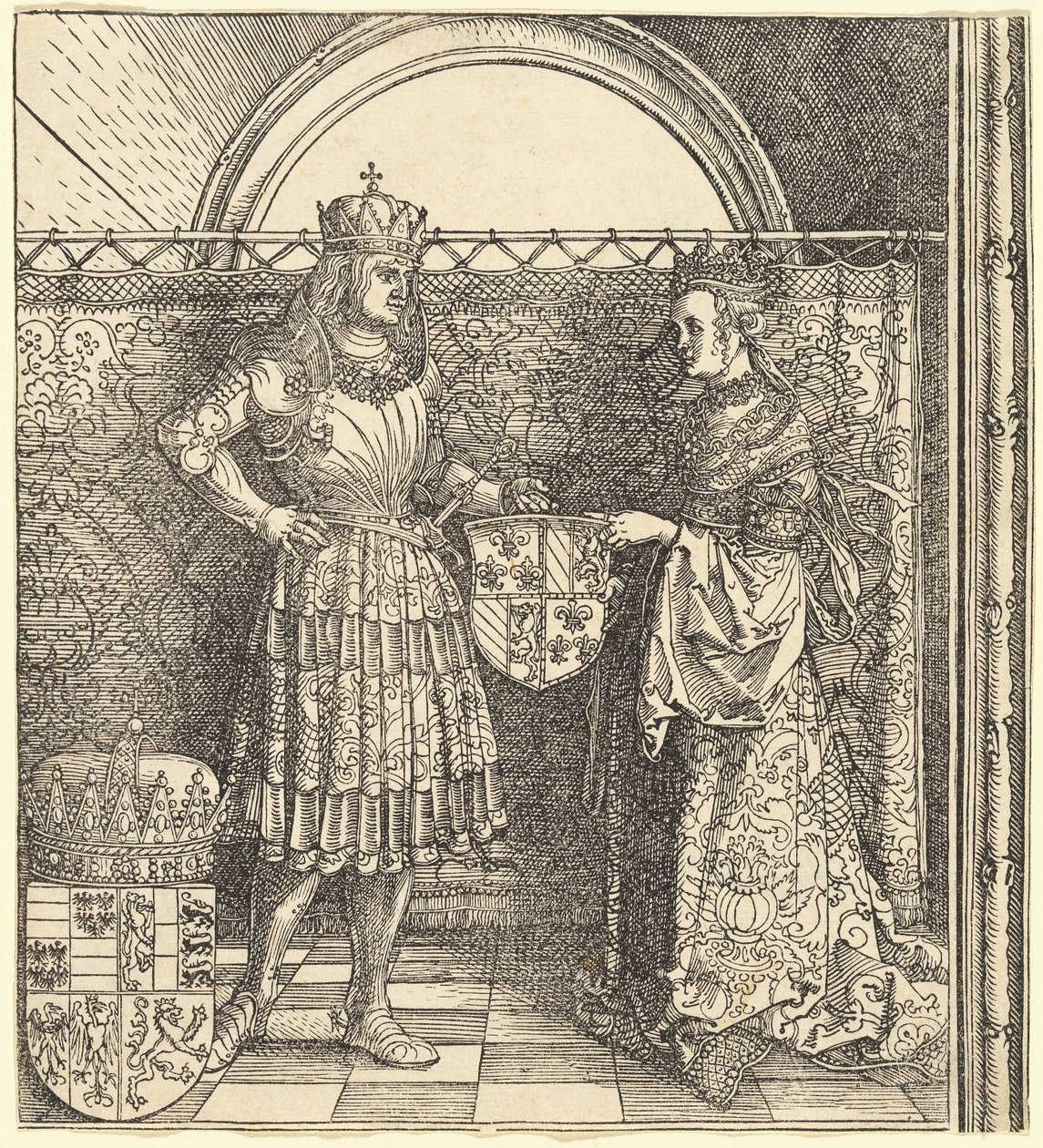 Die Verlobung von Maximilian mit Maria von Burgund von Albrecht Dürer