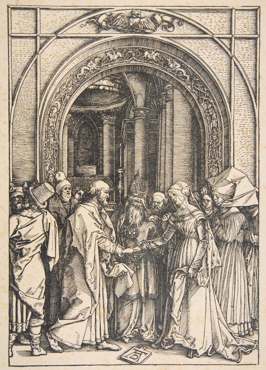 Die Verlobung der Jungfrau, aus "Das Leben der Jungfrau" von Albrecht Dürer