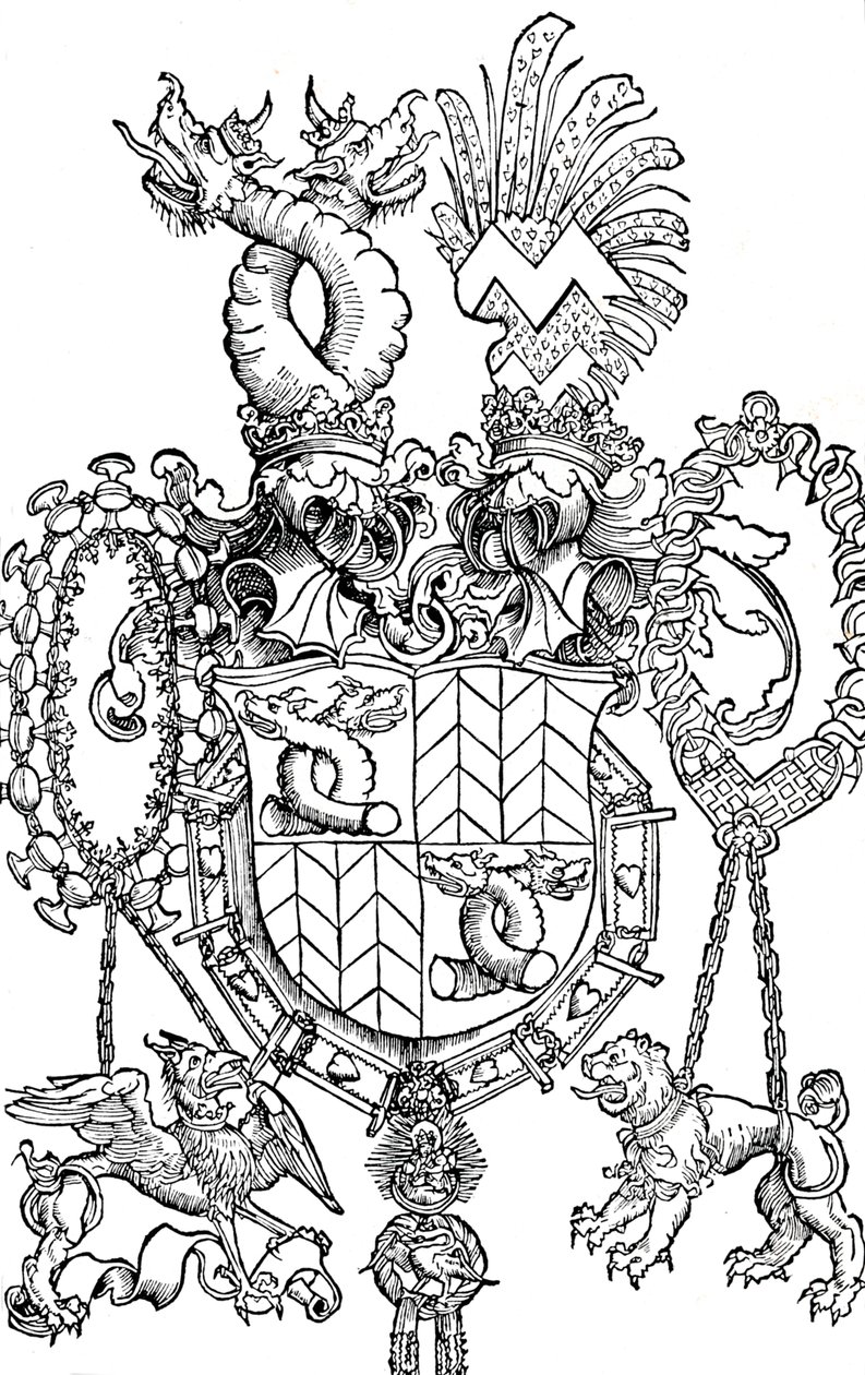 Das Wappen von Florian Waldauf, 1500 1906 von Albrecht Dürer