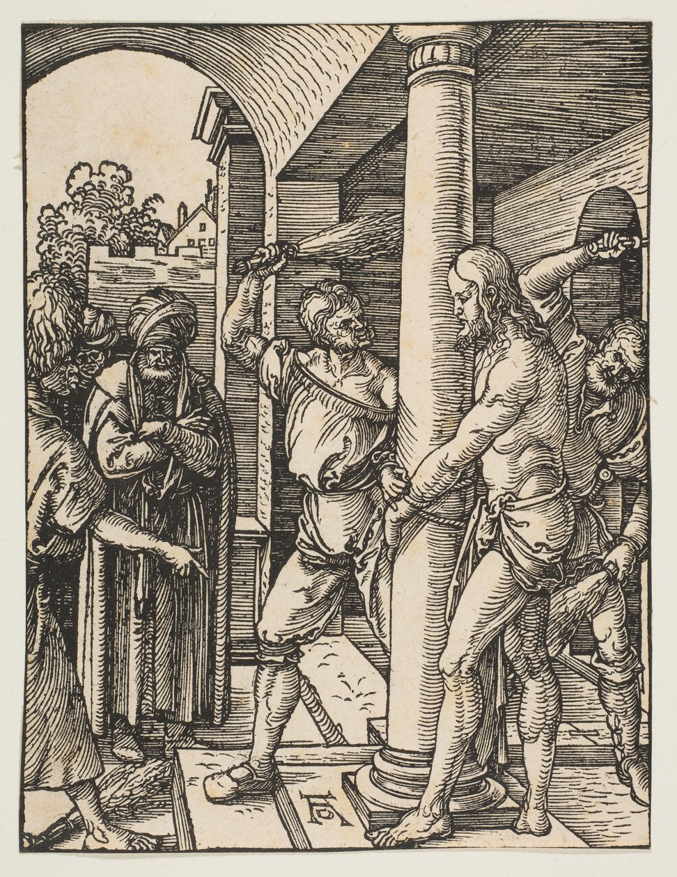 Die Geißelung (aus Die Kleine Passion, ca. 1509) von Albrecht Dürer