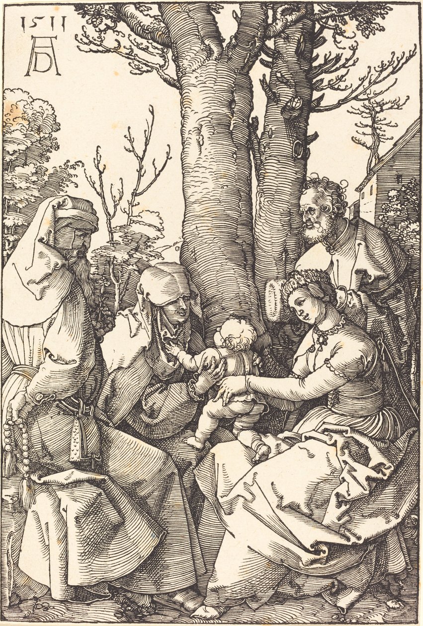 Die Heilige Familie mit Joachim und Anna unter einem Baum von Albrecht Dürer