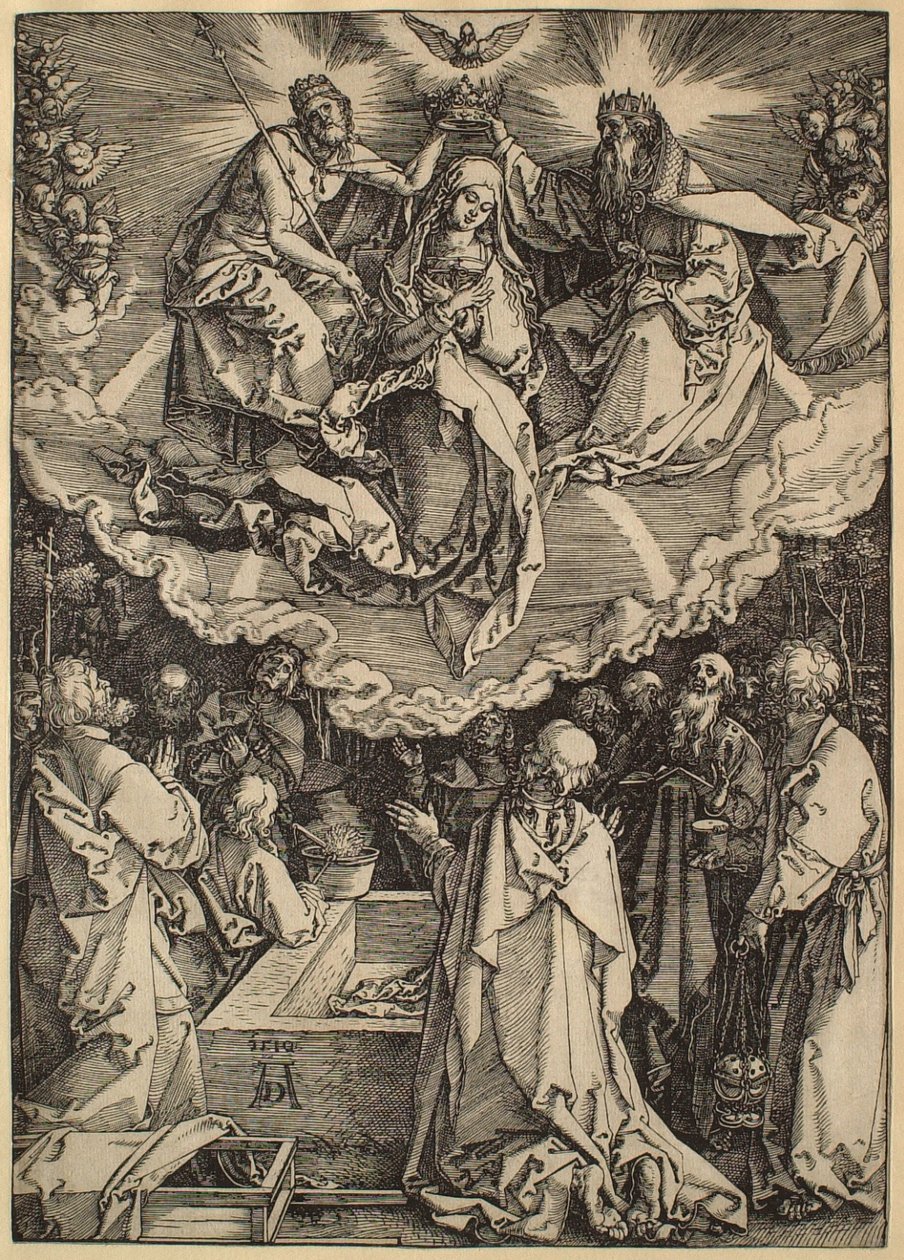 Das Leben der Jungfrau: Die Himmelfahrt und Krönung der Jungfrau von Albrecht Dürer