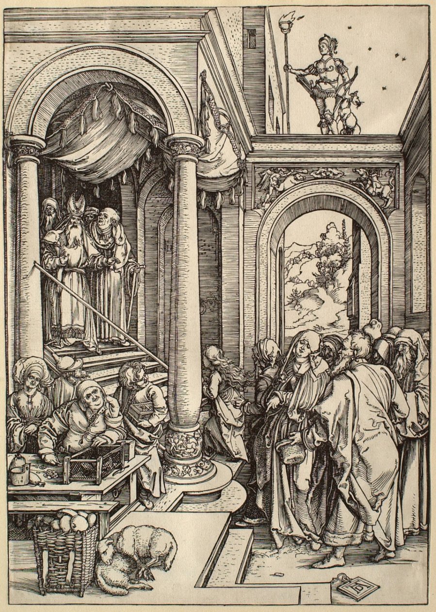 Das Leben der Jungfrau: Die Darstellung der Jungfrau im Tempel von Albrecht Dürer