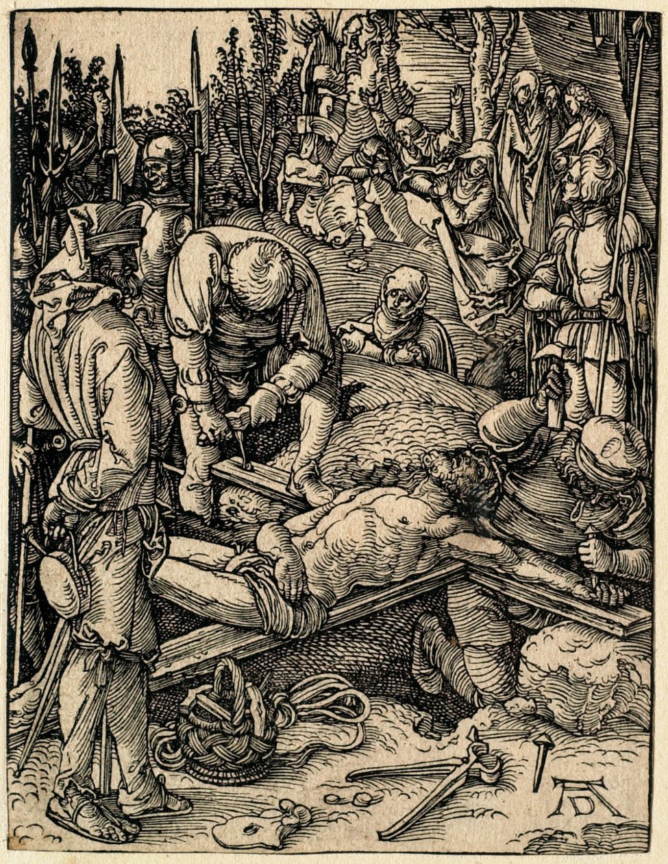 Die kleine Passion: Christus ans Kreuz genagelt von Albrecht Dürer