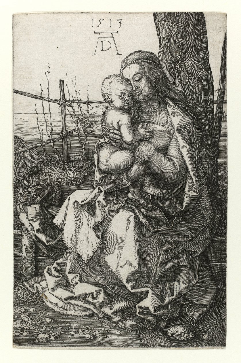 Die Madonna sitzt nahe dem Baum von Albrecht Dürer