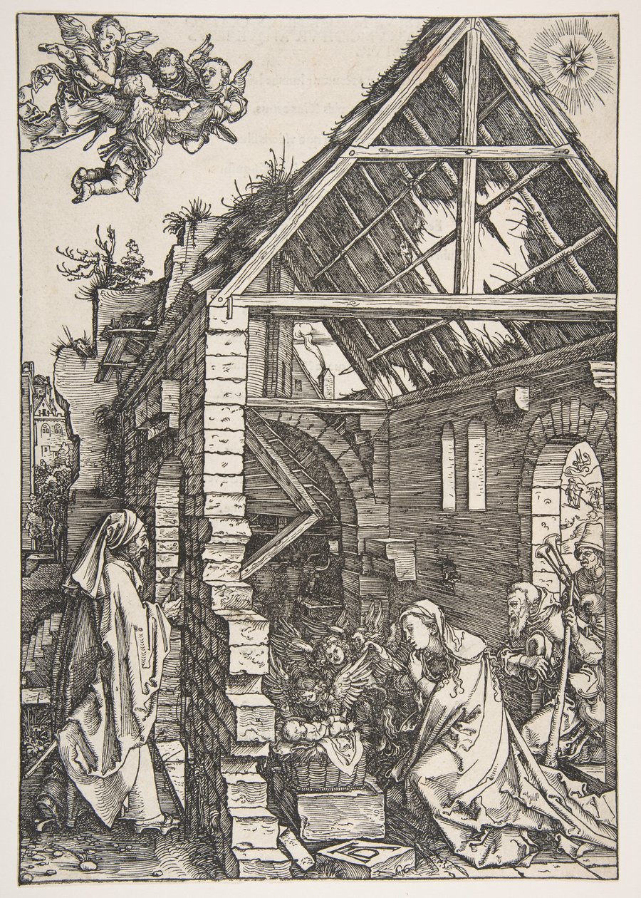 Die Geburt Christi, aus Das Leben der Jungfrau, Lateinische Ausgabe, 1511 von Albrecht Dürer
