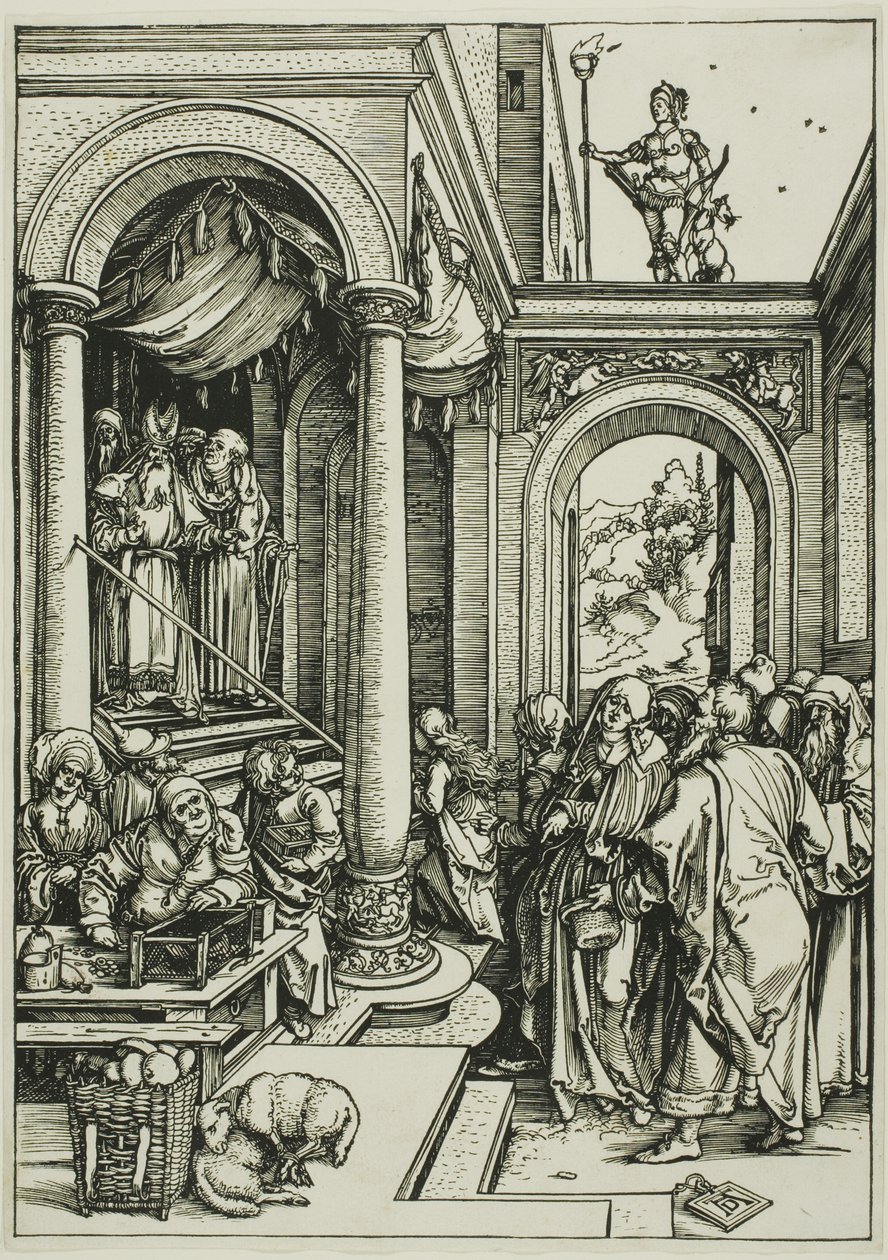 Die Darstellung der Jungfrau im Tempel, aus dem Leben der Jungfrau von Albrecht Dürer